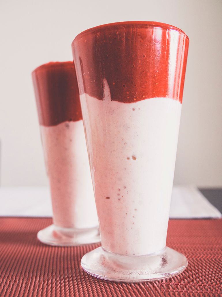 Strawberry + Banana = Perfect smoothie