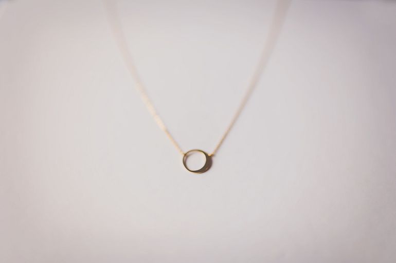 circle charm necklace