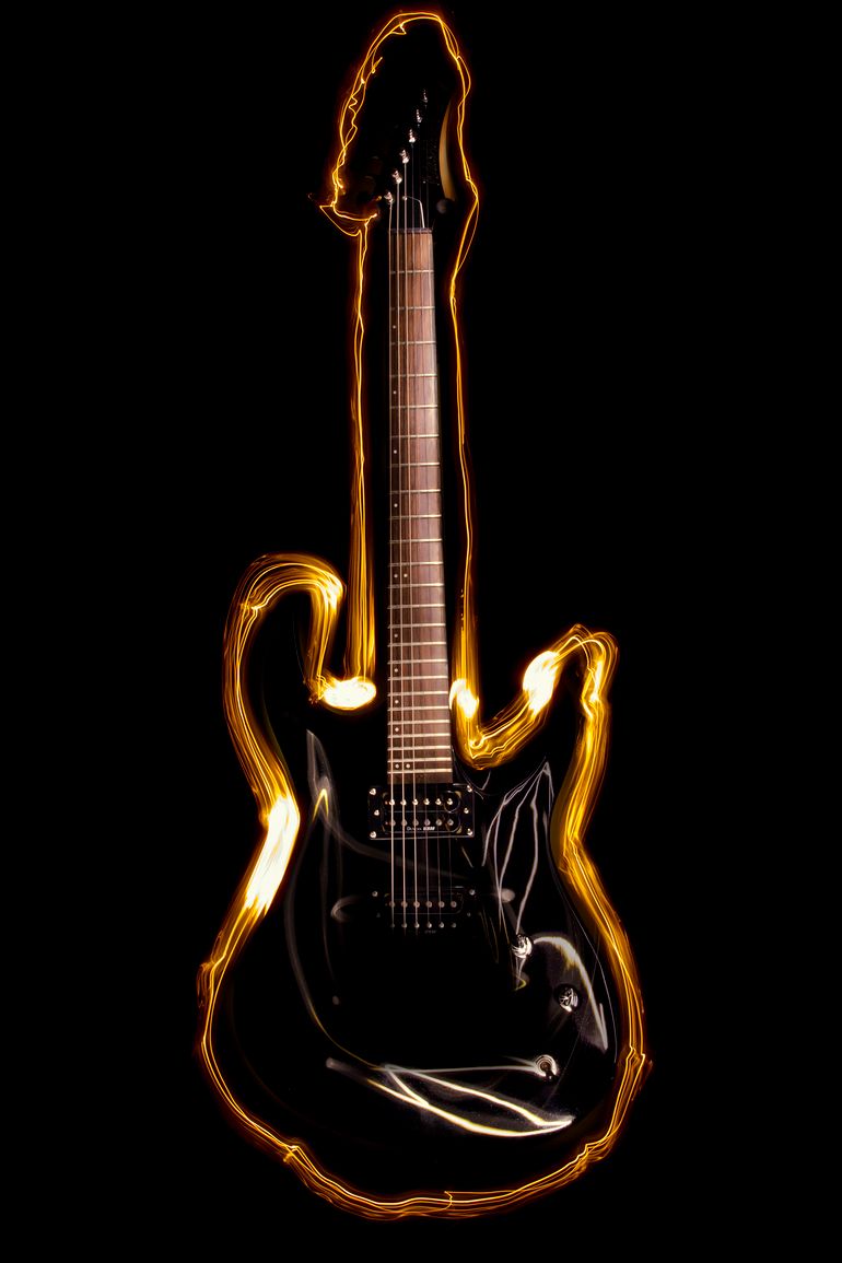 Guitar In Light Painting