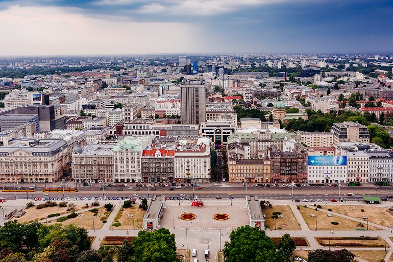 Warsaw from Palace of Culture and Science